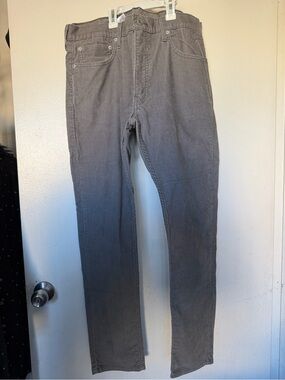Levi’s 512 Gray Corduroy Slim Taper Pants Men’s 36x32 Water<Less